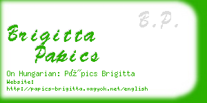 brigitta papics business card